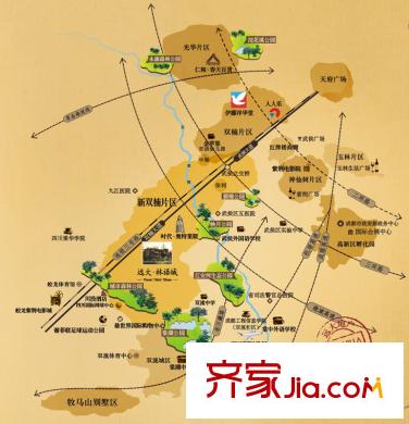 遠(yuǎn)大林語城別墅區(qū)位圖