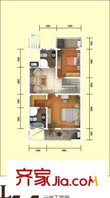 遠大林語城別墅二期47-49、46、51號樓L2-2戶型3層 3室4廳4衛(wèi)1廚