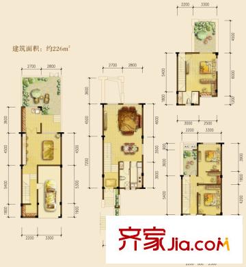 金馬湖壹號一期1棟A3戶型 3室2廳3衛(wèi)1廚