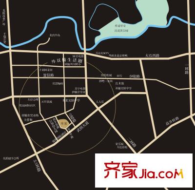 華府雙楠區(qū)位圖