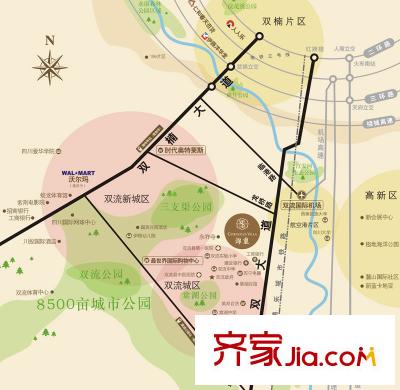 錦鎮(zhèn)2期錦璽區(qū)位圖
