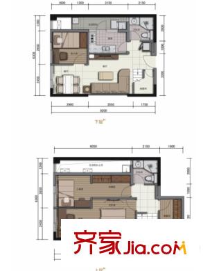 智地哥譚一期2號樓標(biāo)準(zhǔn)層C1-3戶型 3室1廳2衛(wèi)1廚