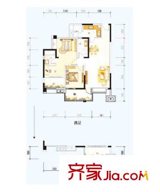 金海岸星月灣2號樓H型花園戶型（售罄） 2室2廳2衛(wèi)