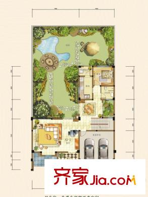 瑞升橄欖山一期聯(lián)排3棟A2-2戶型1層 3室3廳3衛(wèi)1廚