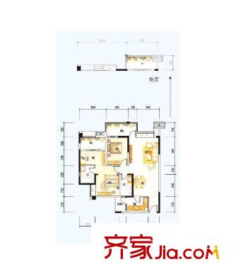 金海岸星月灣2號樓偶數(shù)層A型愜意三居 2室2廳2衛(wèi)