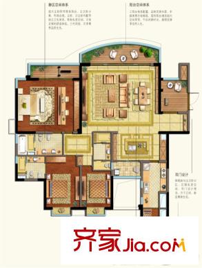 嘉年華國際社區(qū)一期一號樓標準層A戶型 4室3廳3衛(wèi)1廚