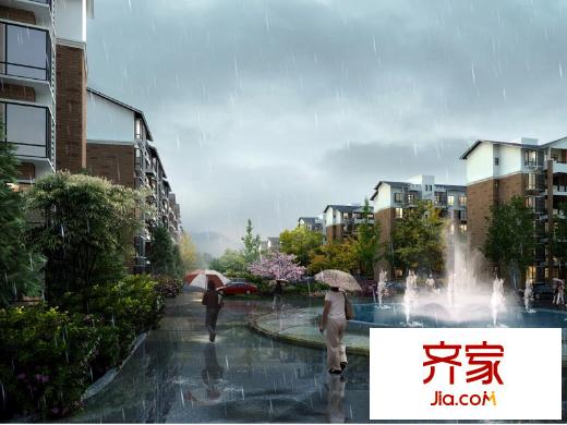 盛世星河景觀走廊透視圖