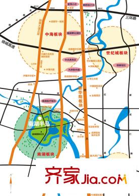 南湖半島區(qū)位圖