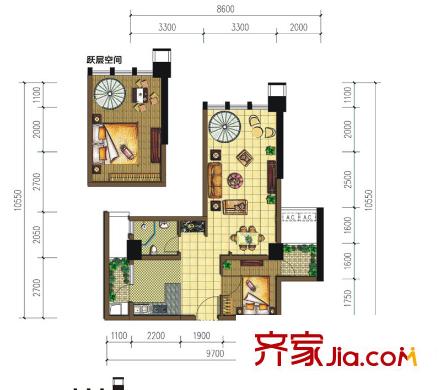 南湖半島一期1號(hào)樓標(biāo)準(zhǔn)層c7-2型戶型（售罄） 1室1廳1衛(wèi)