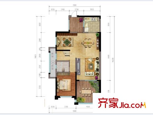 南湖國際中心3、4、5棟Y1戶型第一層 5室3廳3衛(wèi)1廚