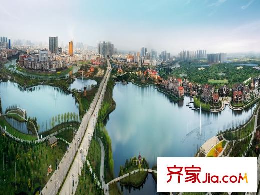 南湖國際中心南湖全景圖