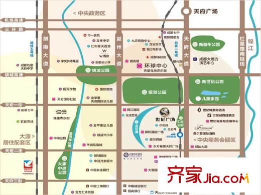 世龍廣場區(qū)位圖