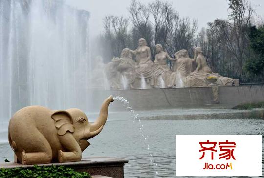 恒大御景半島石象噴泉實(shí)景（2010.11）