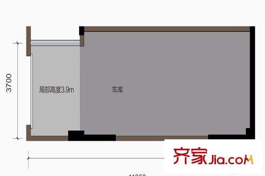 建發(fā)泱墅C2戶型地下室 1室