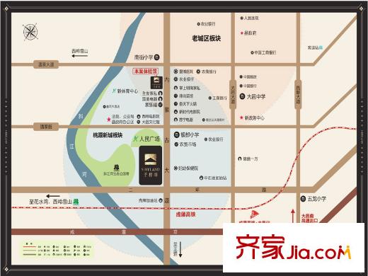 圣樺城區(qū)位圖