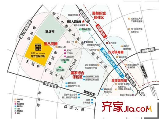 花樣年龍年國際中心區(qū)位圖