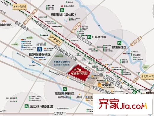 龍湖時代天街區(qū)位圖