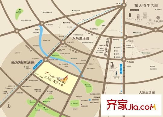 九龍倉(cāng)時(shí)代小鎮(zhèn)區(qū)位圖