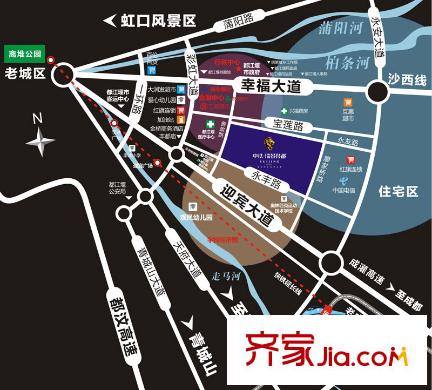 中鐵瑞景譽都區(qū)位圖