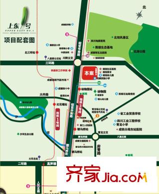 上東一號(hào)區(qū)域配套平面圖
