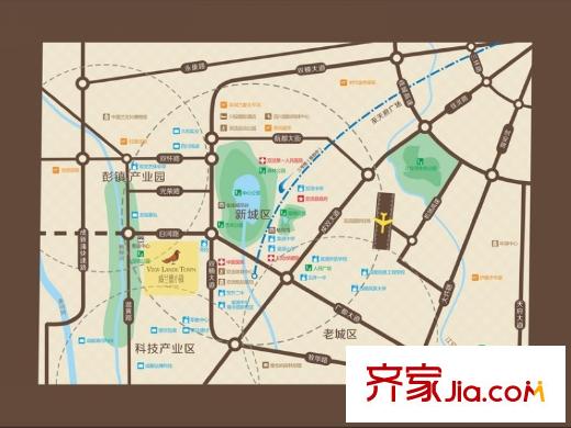 威蘭德小鎮(zhèn)區(qū)位圖