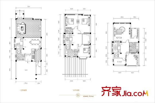 和貴南山上洋房B1戶(hù)型 4室3廳4衛(wèi)1廚