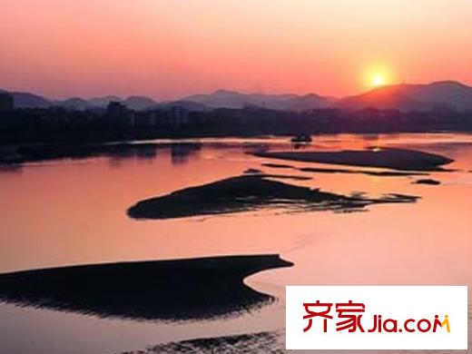 紫荊城周邊黃昏實(shí)景圖