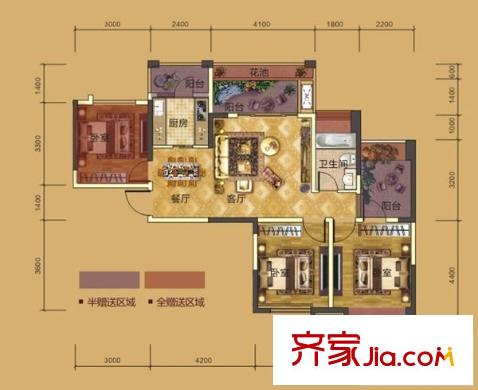 傳化國際新城一期13號(hào)樓標(biāo)準(zhǔn)層B2戶型 3室2廳1衛(wèi)1廚