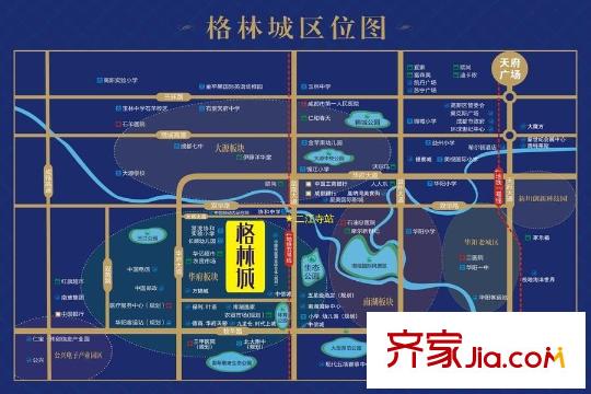 格林城區(qū)位圖