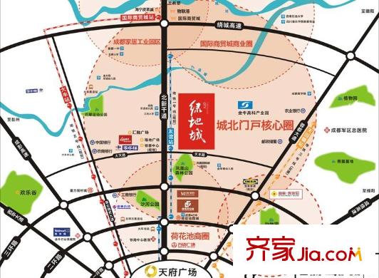 綠地城區(qū)位圖