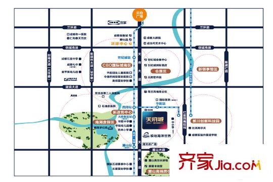 天府城二期區(qū)位圖