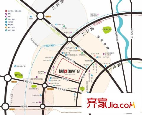 朝陽朗香廣場區(qū)位圖