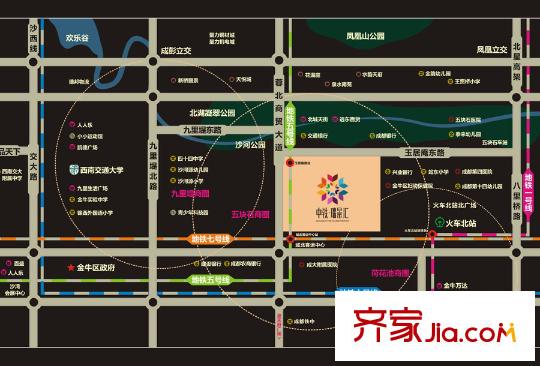 中鐵瑞景匯中心區(qū)位圖