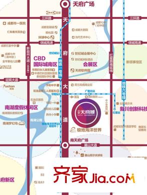 天府城區(qū)位圖