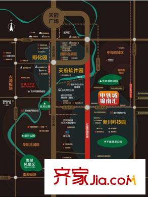 中鐵城錦南匯區(qū)位圖