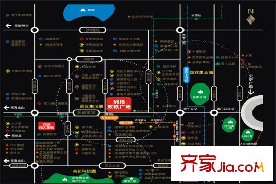 潤揚(yáng)雙鐵廣場區(qū)位圖