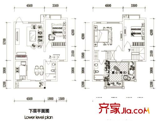 加州山莊疊拼別墅F3型疊上型【售罄】 3室2廳2衛(wèi)1廚