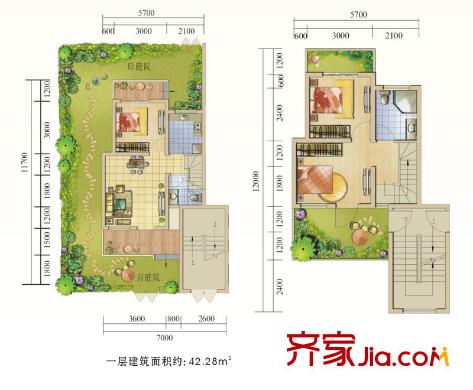 青城美廬一期B1戶型圖 3室1廳2衛(wèi)1廚