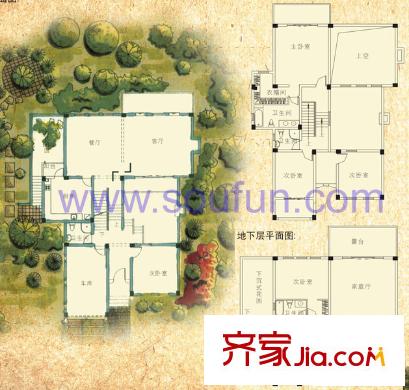 薩爾茨堡一期76號樓D戶型 5室3廳5衛(wèi)1廚