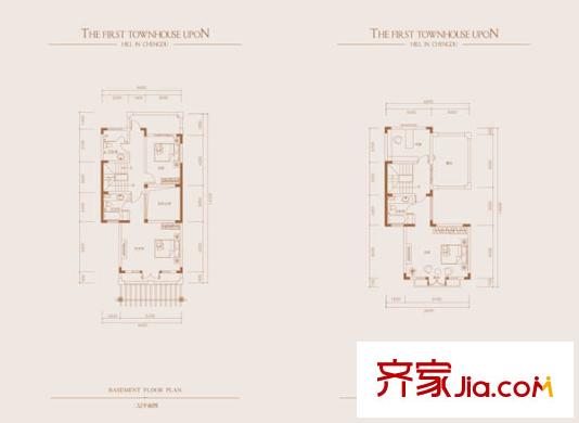 山頂上一期聯(lián)排別墅b戶型二層及三層 4室3廳5衛(wèi)1廚