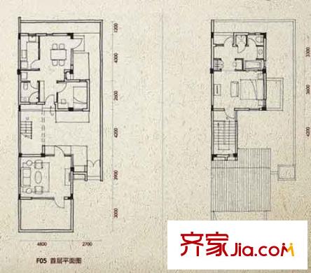 青城山房疊院別墅F05型 2室2廳1衛(wèi)