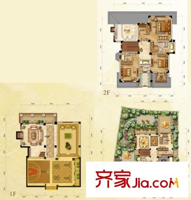 中糧御平方米灣【售罄】576-579號樓半山獨棟R1型 4室3廳4衛(wèi)1廚