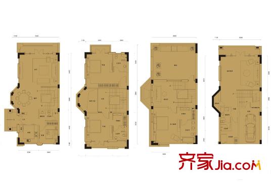 蔚藍卡地亞黑鉆1期20-23棟30棟聯(lián)墅B1 4室4廳6衛(wèi)1廚