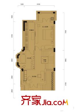 蔚藍卡地亞黑鉆1期1批次25棟LPA戶型2層 5室4廳5衛(wèi)1廚