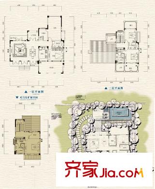 海航香頌湖國際社區(qū)二期獨棟D3型 2室3廳2衛(wèi)1廚