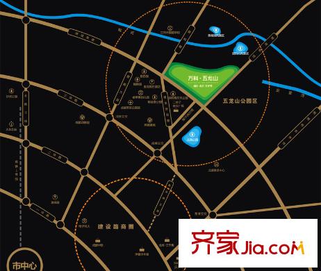 萬科五龍山區(qū)位圖