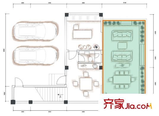 達(dá)觀山一期5-13棟D型1層 3室2廳4衛(wèi)1廚