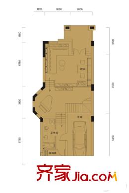 蔚藍卡地亞黑鉆1期1批次25棟LPA戶型花園層 5室4廳5衛(wèi)1廚