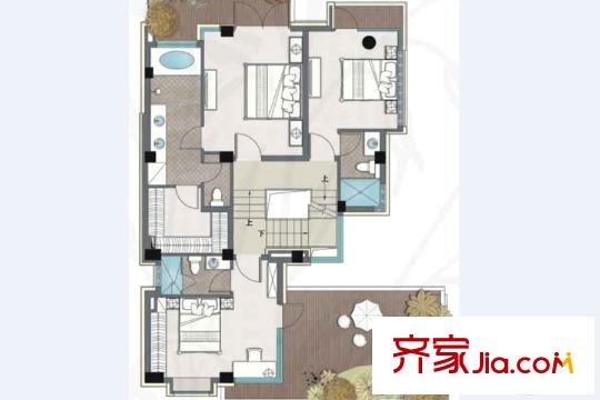 麓湖生態(tài)城沉香谷H戶型二層 5室4廳8衛(wèi)1廚