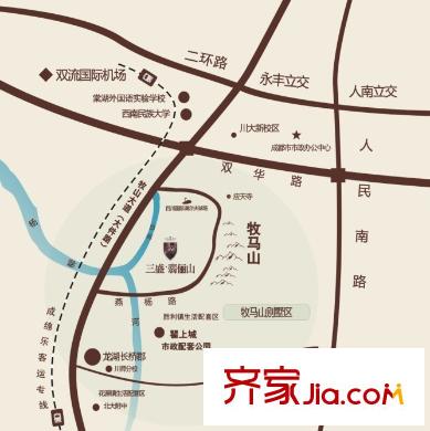 三盛翡儷山區(qū)位圖